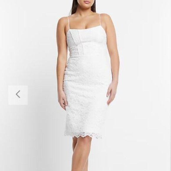 NWT Express Bridal Lace Corset Sheath Dress - size 4 & 6 - Picture 1 of 3